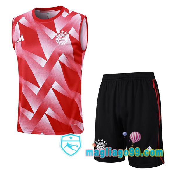 Magliago - Passione Maglie Thai Affidabili Basso Costo Online Shop | Gilet Calcio Bayern Monaco + Shorts Rosso 2023/2024