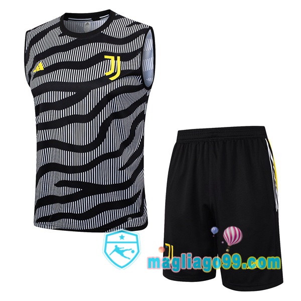 Magliago - Passione Maglie Thai Affidabili Basso Costo Online Shop | Gilet Calcio Juventus + Shorts Grigio 2023/2024