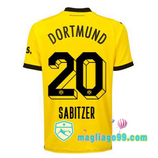 Magliago - Passione Maglie Thai Affidabili Basso Costo Online Shop | Maglia Dortmund BVB (Sabitzer 20) Prima Giallo Nero 2023/2024