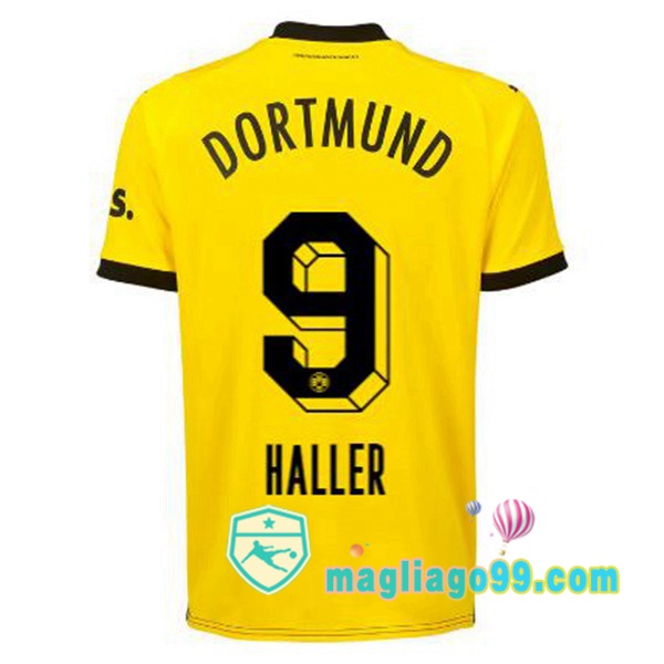 Magliago - Passione Maglie Thai Affidabili Basso Costo Online Shop | Maglia Dortmund BVB (Haller 9) Prima Giallo Nero 2023/2024
