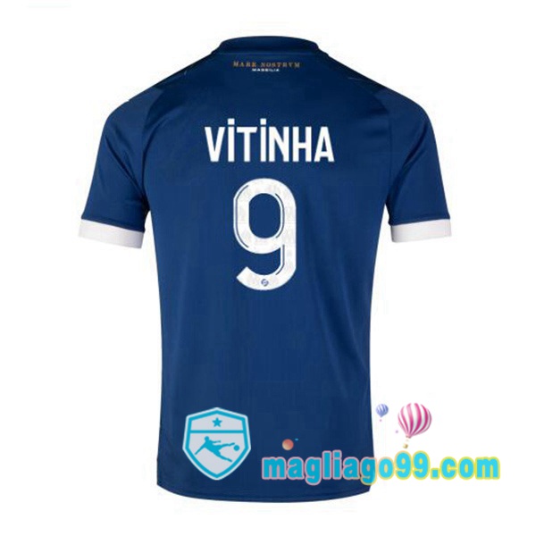 Magliago - Passione Maglie Thai Affidabili Basso Costo Online Shop | Maglia Marsiglia OM (VITINHA 9) Seconda Blu 2023/2024