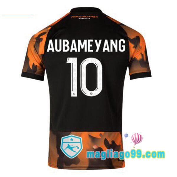 Magliago - Passione Maglie Thai Affidabili Basso Costo Online Shop | Maglia Marsiglia OM (AUBAMEYANG 10) Terza Nero Giallo 2023/2024
