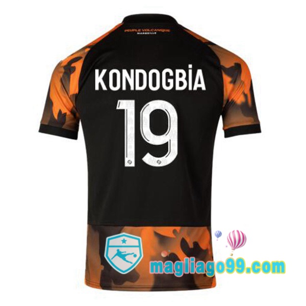 Magliago - Passione Maglie Thai Affidabili Basso Costo Online Shop | Maglia Marsiglia OM (KONDOGBIA 19) Terza Nero Giallo 2023/2024