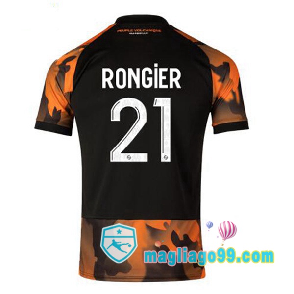 Magliago - Passione Maglie Thai Affidabili Basso Costo Online Shop | Maglia Marsiglia OM (RONGIER 21) Terza Nero Giallo 2023/2024