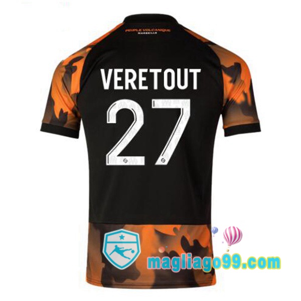 Magliago - Passione Maglie Thai Affidabili Basso Costo Online Shop | Maglia Marsiglia OM (VERETOUT 27) Terza Nero Giallo 2023/2024