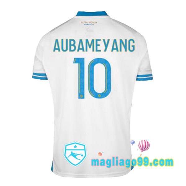 Magliago - Passione Maglie Thai Affidabili Basso Costo Online Shop | Maglia Marsiglia OM (AUBAMEYANG 10) Prima Bianco 2023/2024