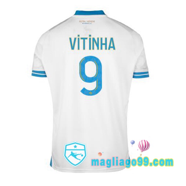 Magliago - Passione Maglie Thai Affidabili Basso Costo Online Shop | Maglia Marsiglia OM (VITINHA 9) Prima Bianco 2023/2024