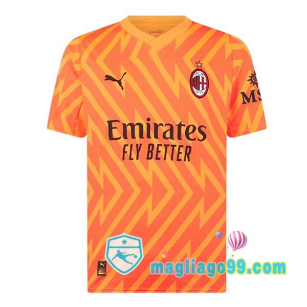 Magliago - Passione Maglie Thai Affidabili Basso Costo Online Shop | Maglia AC Milan Portiere Arancione 2023/2024