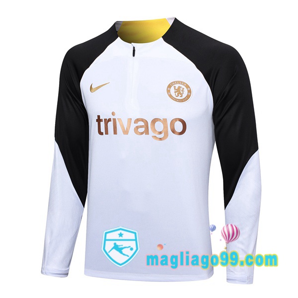 Magliago - Passione Maglie Thai Affidabili Basso Costo Online Shop | Felpa Calcio FC Chelsea Bianco 2023/2024