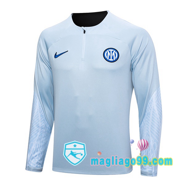 Magliago - Passione Maglie Thai Affidabili Basso Costo Online Shop | Felpa Calcio Inter Milan Blu 2023/2024