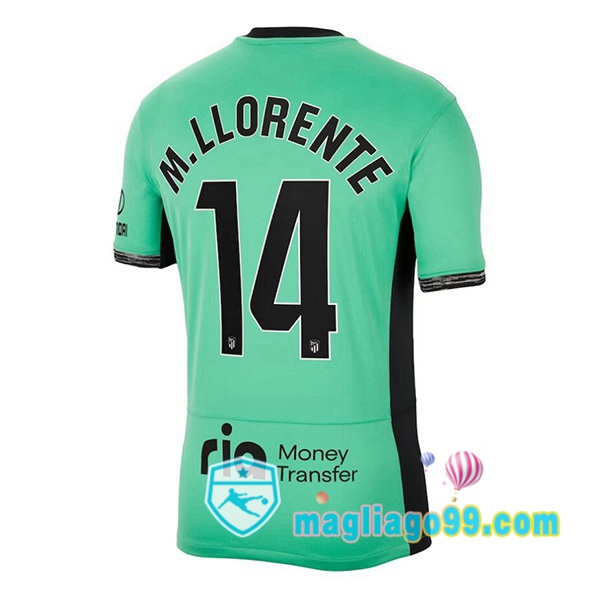 Magliago - Passione Maglie Thai Affidabili Basso Costo Online Shop | Maglia Atletico Madrid (M. Llorente 14) Terza Verde 2023/2024