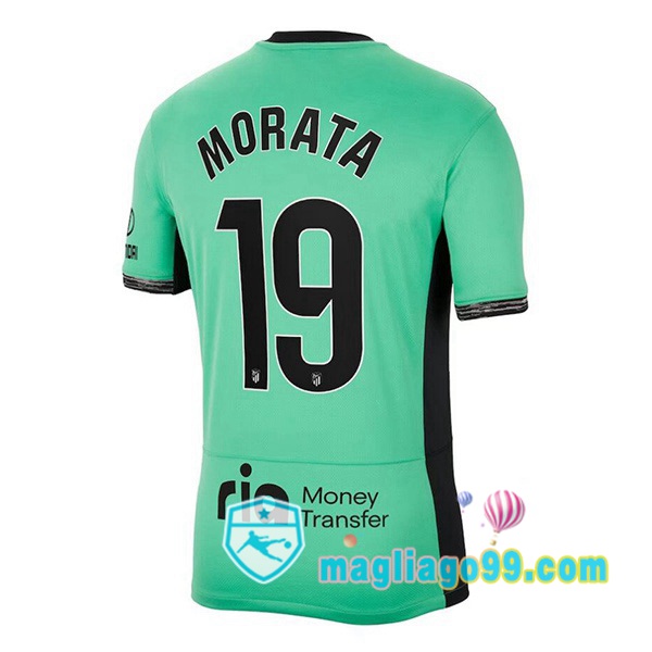 Magliago - Passione Maglie Thai Affidabili Basso Costo Online Shop | Maglia Atletico Madrid (Morata 19) Terza Verde 2023/2024