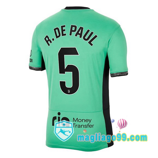 Magliago - Passione Maglie Thai Affidabili Basso Costo Online Shop | Maglia Atletico Madrid (R. De Paul 5) Terza Verde 2023/2024