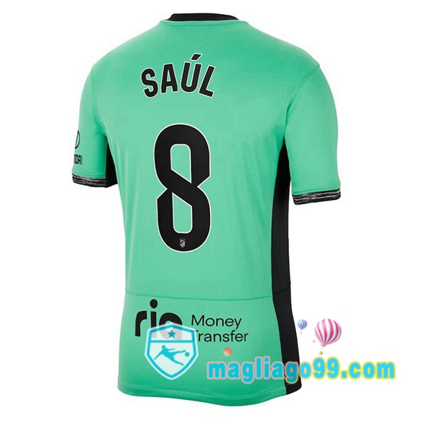 Magliago - Passione Maglie Thai Affidabili Basso Costo Online Shop | Maglia Atletico Madrid (Saúl 8) Terza Verde 2023/2024