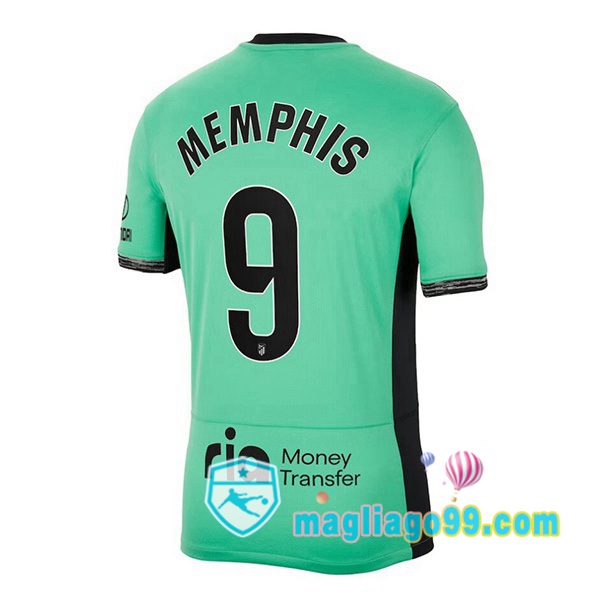 Magliago - Passione Maglie Thai Affidabili Basso Costo Online Shop | Maglia Atletico Madrid (Memphis 9) Terza Verde 2023/2024