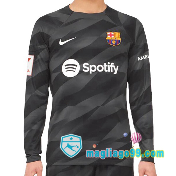 Magliago - Passione Maglie Thai Affidabili Basso Costo Online Shop | Maglia FC Barcellona Portiere Maniche Lunghe Nero 2023/2024