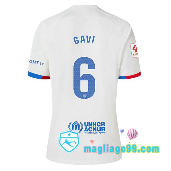 Magliago - Passione Maglie Thai Affidabili Basso Costo Online Shop | Maglia FC Barcellona (GAVI 6) Seconda Bianco 2023/2024