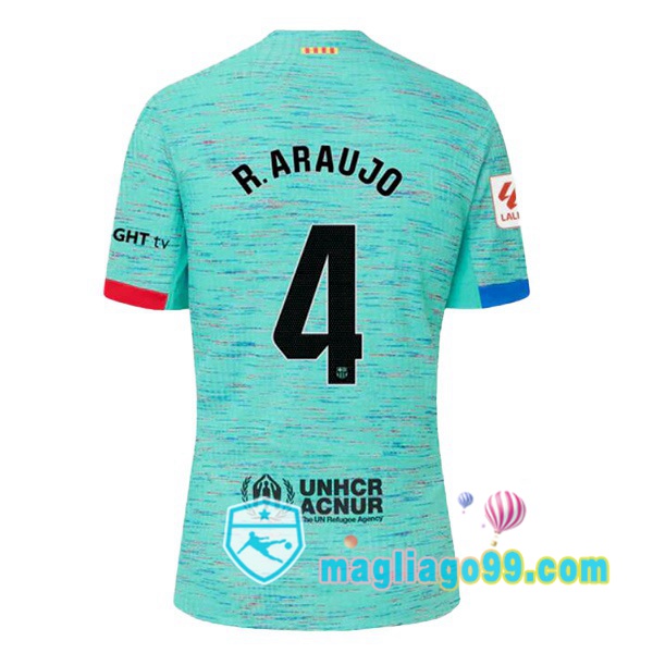 Magliago - Passione Maglie Thai Affidabili Basso Costo Online Shop | Maglia FC Barcellona (R. ARAUJO 4) Terza Verde 2023/2024