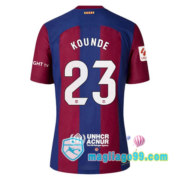 Magliago - Passione Maglie Thai Affidabili Basso Costo Online Shop | Maglia FC Barcellona (KOUNDE 23) Prima Blu Rosso 2023/2024
