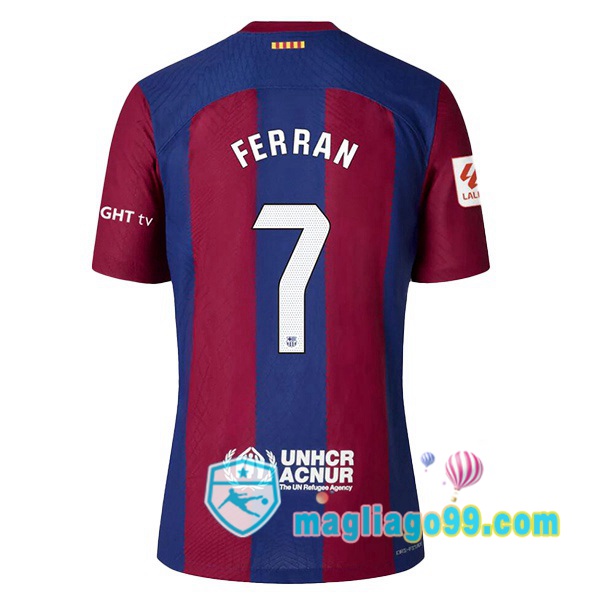 Magliago - Passione Maglie Thai Affidabili Basso Costo Online Shop | Maglia FC Barcellona (FERRAN 7) Prima Blu Rosso 2023/2024