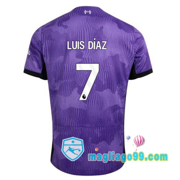 Magliago - Passione Maglie Thai Affidabili Basso Costo Online Shop | Maglia FC Liverpool (LUIS DÍAZ 7) Terza Porpora 2023/2024