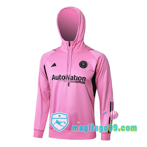 Magliago - Passione Maglie Thai Affidabili Basso Costo Online Shop | Felpa con cappuccio Inter Miami CF Rosa 2024/2025
