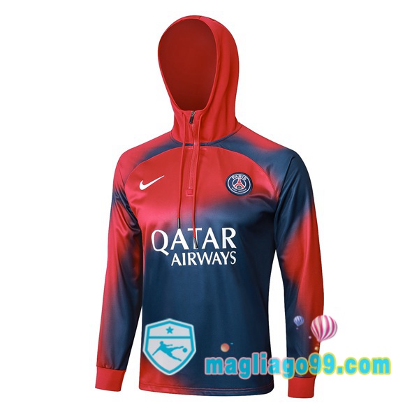 Magliago - Passione Maglie Thai Affidabili Basso Costo Online Shop | Felpa con cappuccio Paris PSG Rosso Blu 2024/2025
