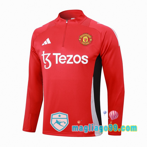 Magliago - Passione Maglie Thai Affidabili Basso Costo Online Shop | Felpa Calcio Manchester United Rosso 2024/2025