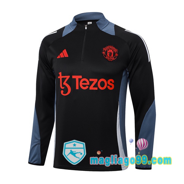 Magliago - Passione Maglie Thai Affidabili Basso Costo Online Shop | Felpa Calcio Manchester United Nero 2024/2025