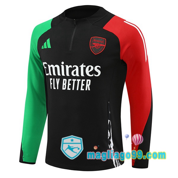 Magliago - Passione Maglie Thai Affidabili Basso Costo Online Shop | Felpa Calcio Arsenal Nero Verde Rosso 2024/2025