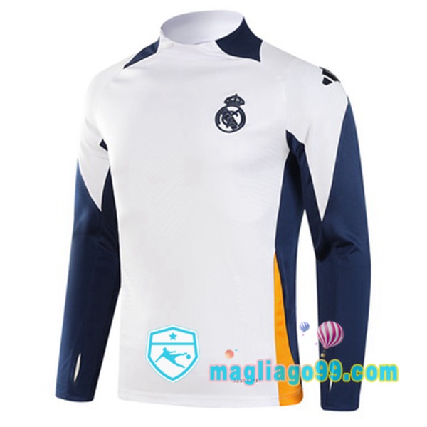 Magliago - Passione Maglie Thai Affidabili Basso Costo Online Shop | Felpa Calcio Real Madrid Bianco 2024/2025