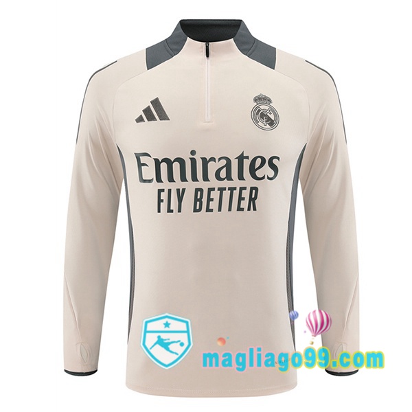 Magliago - Passione Maglie Thai Affidabili Basso Costo Online Shop | Felpa Calcio Real Madrid Grigio 2024/2025
