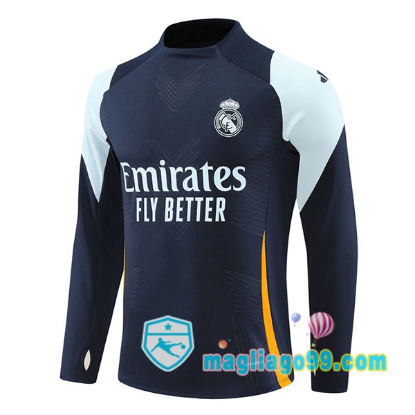 Magliago - Passione Maglie Thai Affidabili Basso Costo Online Shop | Felpa Calcio Real Madrid Blu Royal 2024/2025