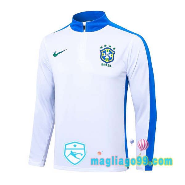 Magliago - Passione Maglie Thai Affidabili Basso Costo Online Shop | Felpa Calcio Brasile Bianco 2024/2025