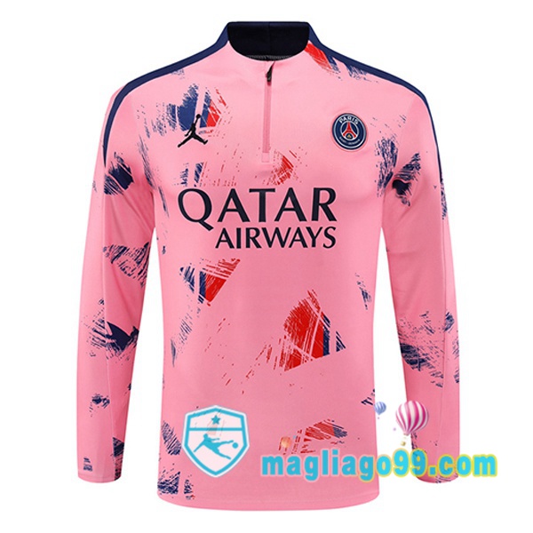 Magliago - Passione Maglie Thai Affidabili Basso Costo Online Shop | Felpa Calcio Paris PSG Rosa 2024/2025