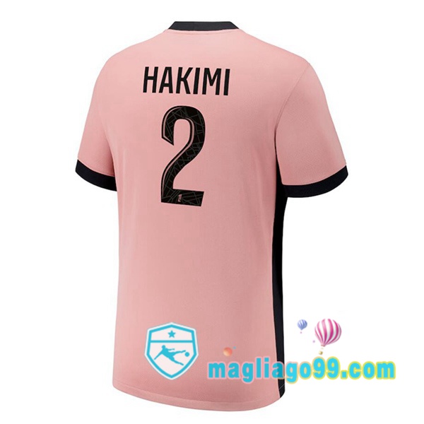 Magliago - Passione Maglie Thai Affidabili Basso Costo Online Shop | Maglia Paris PSG (Hakimi 2) Terza Rosa 2024/2025