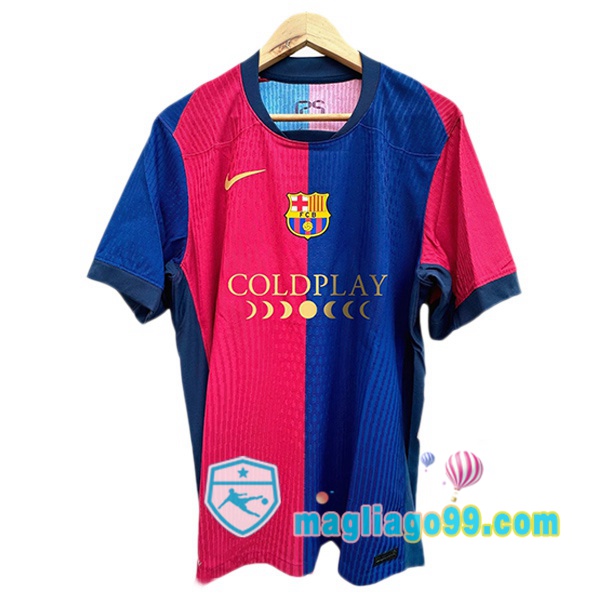 Magliago - Passione Maglie Thai Affidabili Basso Costo Online Shop | Maglia FC Barcellona Prima COLDPLAY Blu Rosso 2024/2025