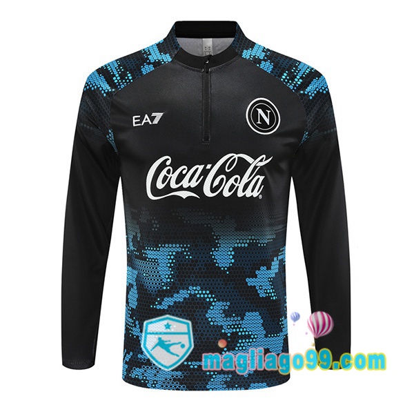 Magliago - Passione Maglie Thai Affidabili Basso Costo Online Shop | Felpa Calcio SSC Napoli Nero Blu 2024/2025