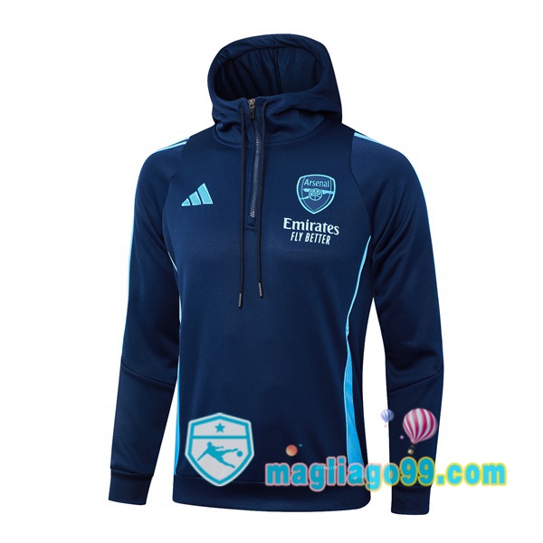 Magliago - Passione Maglie Thai Affidabili Basso Costo Online Shop | Felpa con cappuccio Arsenal Blu Royal 2024/2025