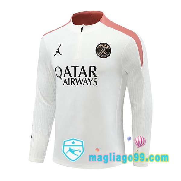 Magliago - Passione Maglie Thai Affidabili Basso Costo Online Shop | Felpa Calcio Paris PSG Bianco 2024/2025