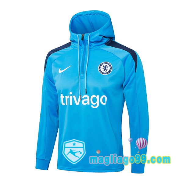 Magliago - Passione Maglie Thai Affidabili Basso Costo Online Shop | Felpa con cappuccio FC Chelsea Blu 2024/2025