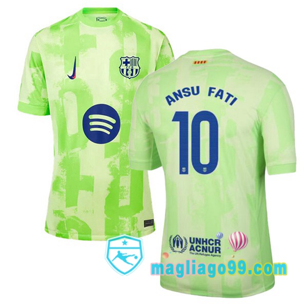 Magliago - Passione Maglie Thai Affidabili Basso Costo Online Shop | Maglia FC Barcellona (ANSU FATI 10) Terza Verde 2024/2025