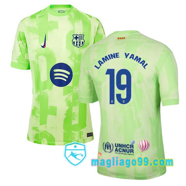 Magliago - Passione Maglie Thai Affidabili Basso Costo Online Shop | Maglia FC Barcellona (LAMINE YAMAL 19) Terza Verde 2024/2025
