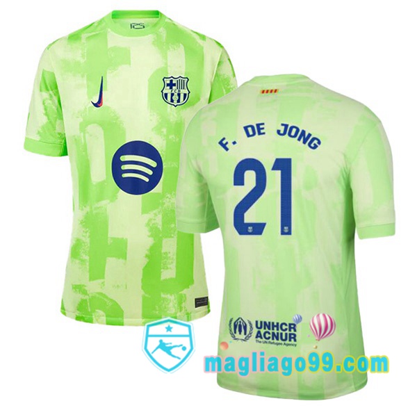 Magliago - Passione Maglie Thai Affidabili Basso Costo Online Shop | Maglia FC Barcellona (F. DE JONG 21) Terza Verde 2024/2025