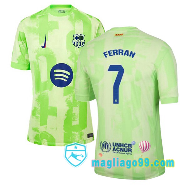 Magliago - Passione Maglie Thai Affidabili Basso Costo Online Shop | Maglia FC Barcellona (FERRAN 7) Terza Verde 2024/2025