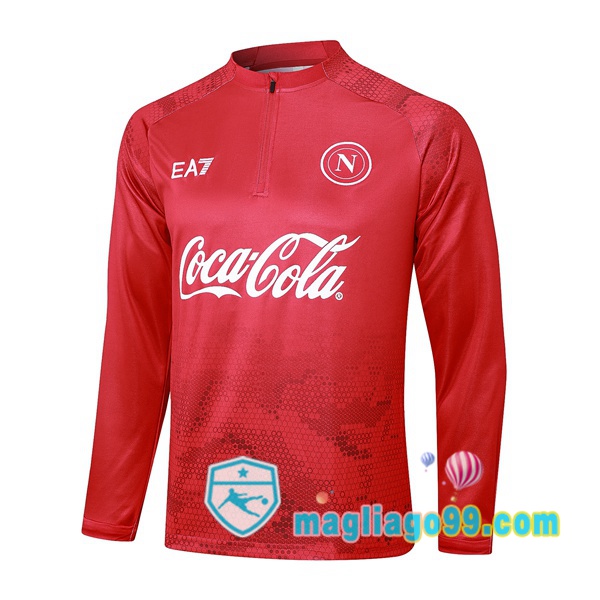 Magliago - Passione Maglie Thai Affidabili Basso Costo Online Shop | Felpa Calcio SSC Napoli Rosso 2024/2025
