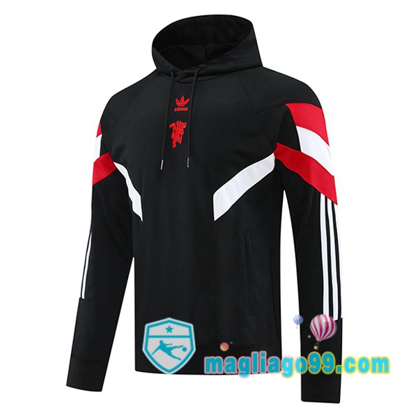 Magliago - Passione Maglie Thai Affidabili Basso Costo Online Shop | Felpa con cappuccio Manchester United Nero 2024/2025