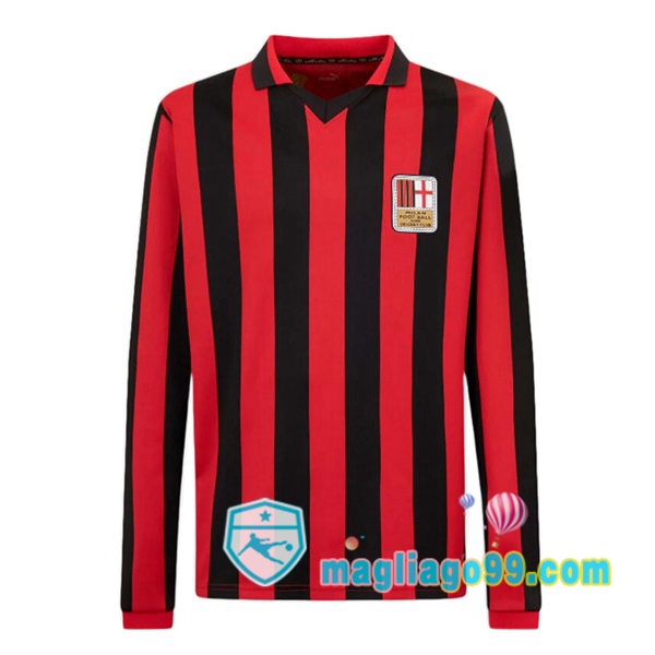 Magliago - Passione Maglie Thai Affidabili Basso Costo Online Shop | Maglia AC Milan Edizione 125° Anniversario Maniche Lunghe Rosso Nero 2024/2025