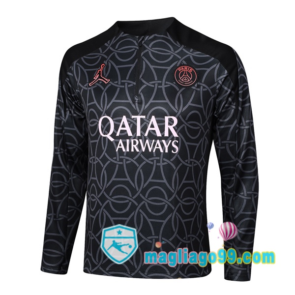 Magliago - Passione Maglie Thai Affidabili Basso Costo Online Shop | Felpa Calcio JORDAN Paris PSG Nero 2024/2025