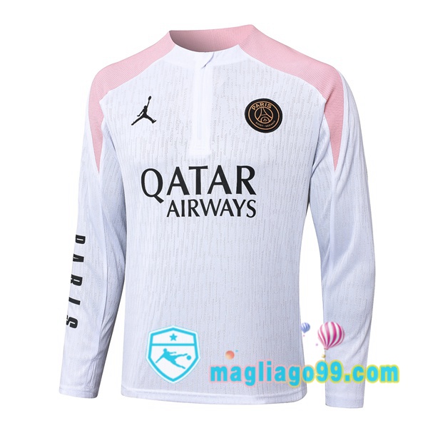 Magliago - Passione Maglie Thai Affidabili Basso Costo Online Shop | Felpa Calcio JORDAN Paris PSG Bianco 2024/2025